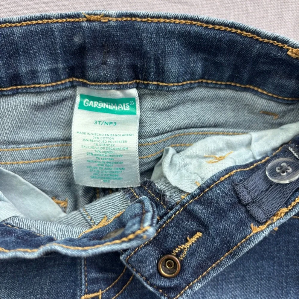 Garanimals‎ Toddler Girls Dark Wash Skinny Jeans Size 3T Adjustable Waist